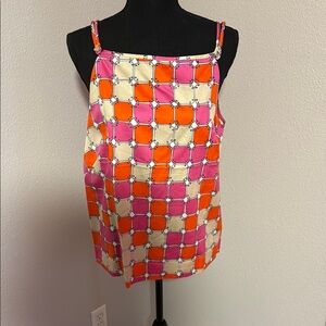 Trina Turk Colorful Geometric Women's Top size medium